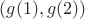 $(g(1), g(2))$