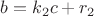 $b=k_2c+r_2$