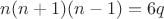 $n(n+1)(n-1) =6q$