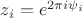 $z_i=e^{2\pi i \psi_i}$
