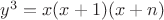 $y^3=x(x+1)(x+n)$
