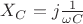$X_C = j \frac 1 {\omega C}$
