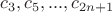 $c_3, c_5, ..., c_{2n+1}$