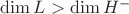 $\dim L > \dim H^-$