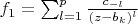 $f_1= \sum_{l=1}^p\frac{c_{-l}} {(z-b_k)^l}$