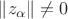 $\|z_\alpha\|\ne0$