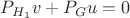 $P_{H_1}v+P_Gu=0$