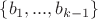 $\{b_1,...,b_{k-1}\}$