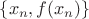 $\{x_n,f(x_n)\}$