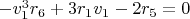 $-v_1^3r_6+3r_1v_1-2r_5=0$