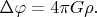 $\Delta\varphi=4\pi G\rho.$