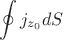 $$\displaystyle \oint{j_{z_{0}}{dS}}$$