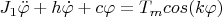 $J_1 \ddot \varphi+h \dot \varphi+c \varphi= T_mcos(k\varphi)