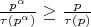 $\frac{p^\alpha}{\tau(p^\alpha)} \geq \frac{p}{\tau(p)}$