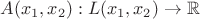 $A(x_1,x_2): L(x_1,x_2) \to \mathbb{R}$