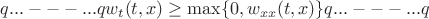 $$
w_t(t,x)\geq \max\{0,w_{xx}(t,x)\}
$$