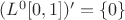 $(L^0[0,1])'=\{0\}$
