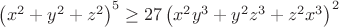 $\left(x^2+y^2+z^2\right)^5\geq27\left(x^2y^3+y^2z^3+z^2x^3\right)^2$
