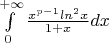 $\int\limits_{0}^{+\infty} \frac{x^{p-1} {ln}^2x}{1+x}dx$