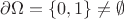 $\partial\Omega=\{0,1\}\ne\emptyset$