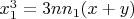 $x_1^3=3nn_1(x+y)$
