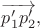 $\overrightarrow{p'_1p'_2},$