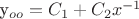 y_{oo} = C_1 + C_2x^{-1}