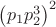 $\left({p}_{1}{p}^3_{2} \right)^2$