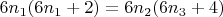 $6n_1(6n_1+2)=6n_2(6n_3+4)$