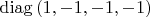 $ \operatorname{diag}{(1,-1,-1,-1)}$