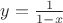 $y=\frac{1}{1-x}$