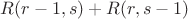 $R(r-1,s)+R(r,s-1)$