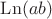 $\operatorname{Ln}(ab)$