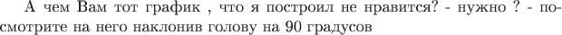 А чем Вам тот график , что я построил не нравится? - нужно ? - посмотрите на него наклонив голову на 90 градусов