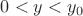 $0<y<y_0$
