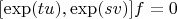 $[\exp(tu),\exp(sv)]f=0$