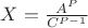 $X = \frac {A^P}{C^{P-1}}$