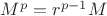 $M^p=r^{p-1}M$