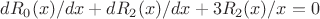 $dR_0(x)/dx+dR_2(x)/dx+3R_2(x)/x=0$