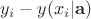 $ y_i - y(x_i | \mathbf{a}) $