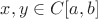 $x, y \in C[a,b]$