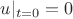 $u|_{t=0}=0$