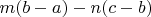$m(b-a)-n(c-b)$
