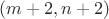 $(m+2, n+2)$