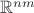 $\mathbb{R}^{nm}$