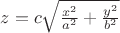 $z=c\sqrt{\frac{x^{2}}{a^{2}}+\frac{y^{2}}{b^{2}}}$