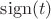 $\operatorname{sign}(t)$