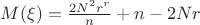 $M(\xi) = \frac{2N^2r^r}{n} + n - 2Nr$