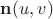 $\mathbf{n}(u,v)$