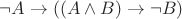 &not;A \to ((A \wedge B)\to &not;B)